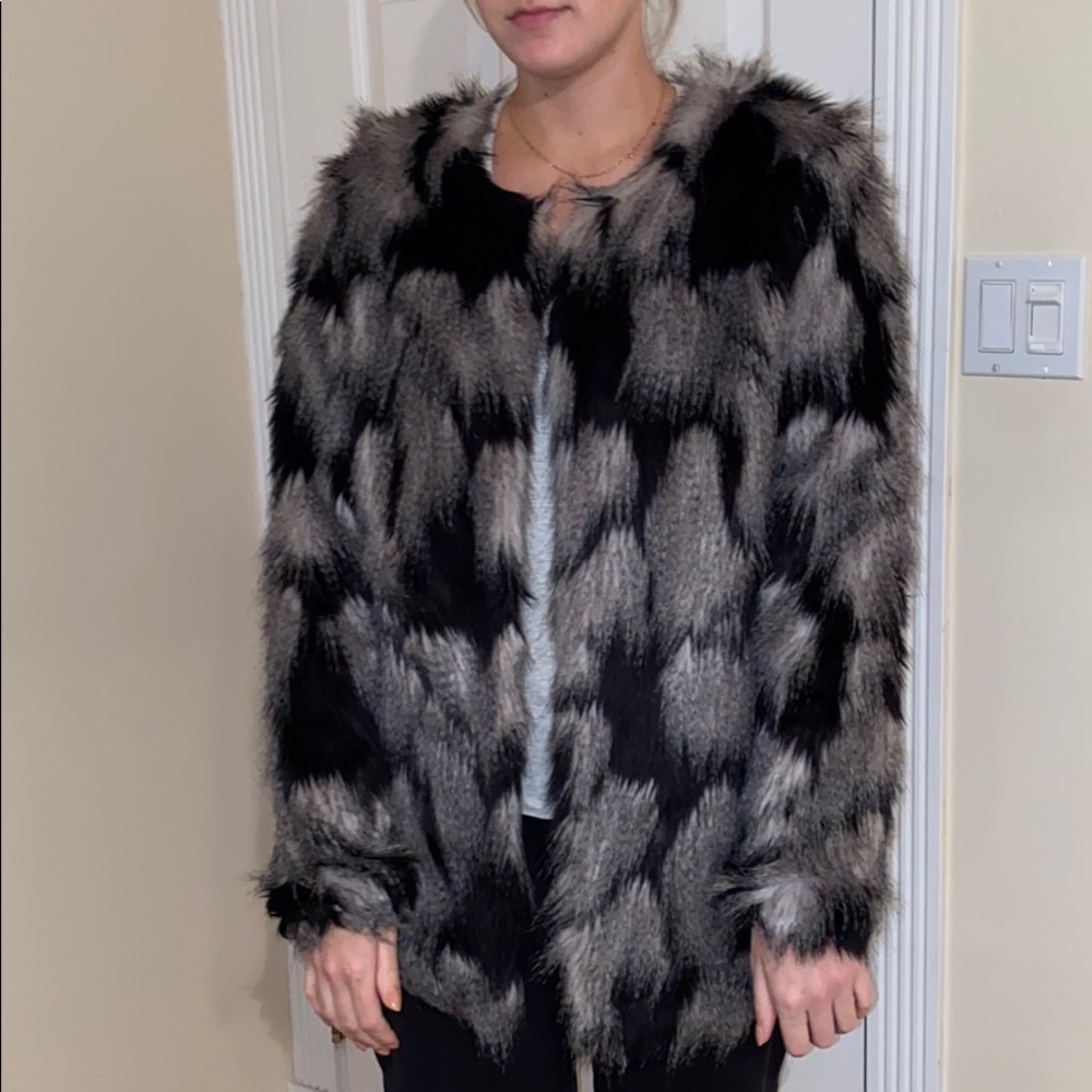 Faux fur jacket